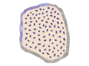 Изогнутый ковер ручной работы