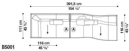 B&B Italia Модульный диван из ткани Bend sun-id-1452964 - Вид №25