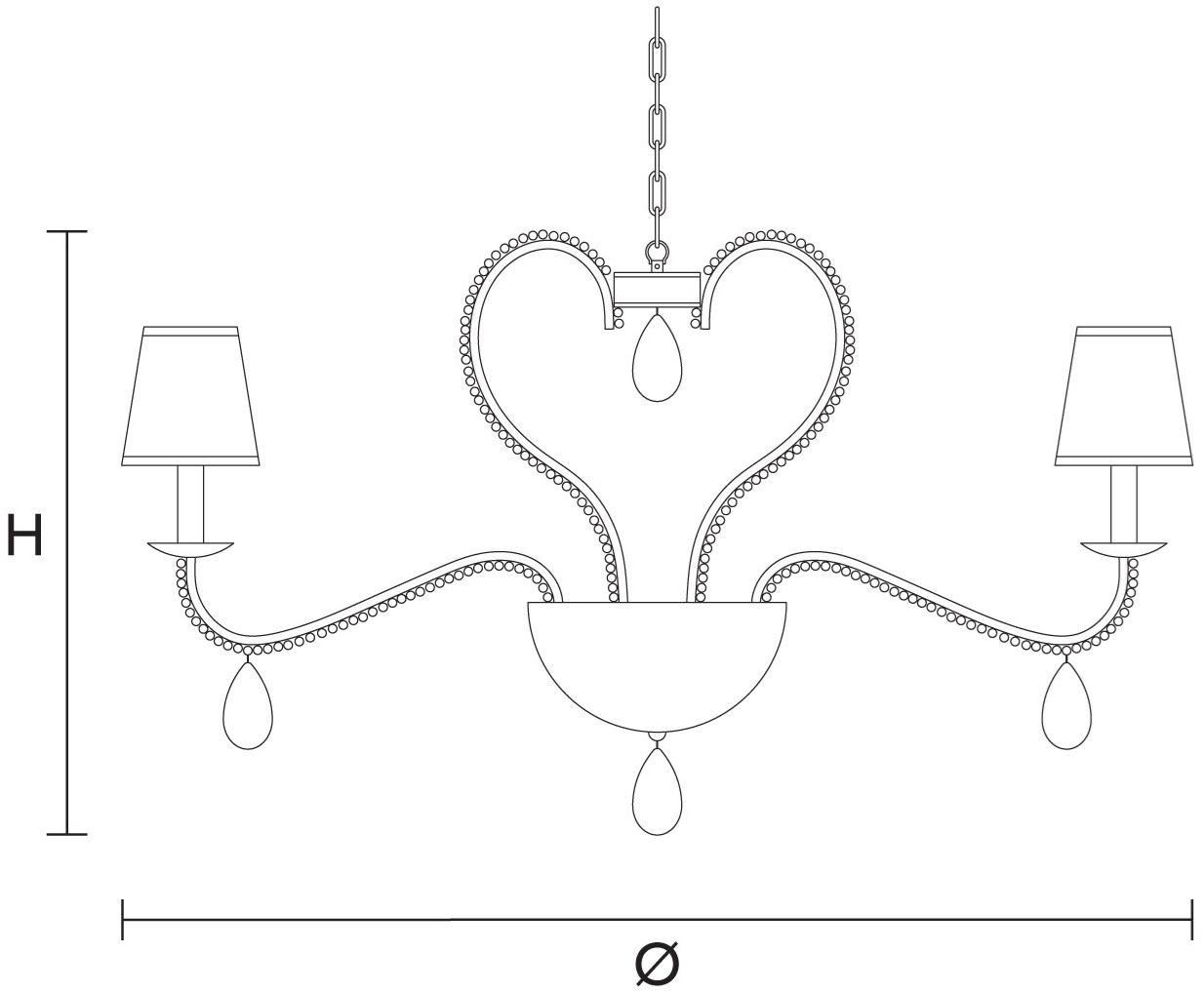 Masiero Металлическая люстра с кристаллами Noblesse sun-id-1502605 - Вид №3