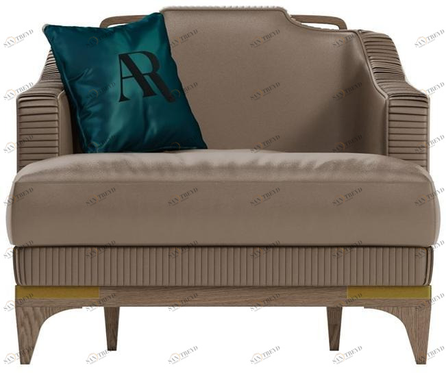 A.R. Arredamenti Кожаное кресло с подлокотниками Alexander A81