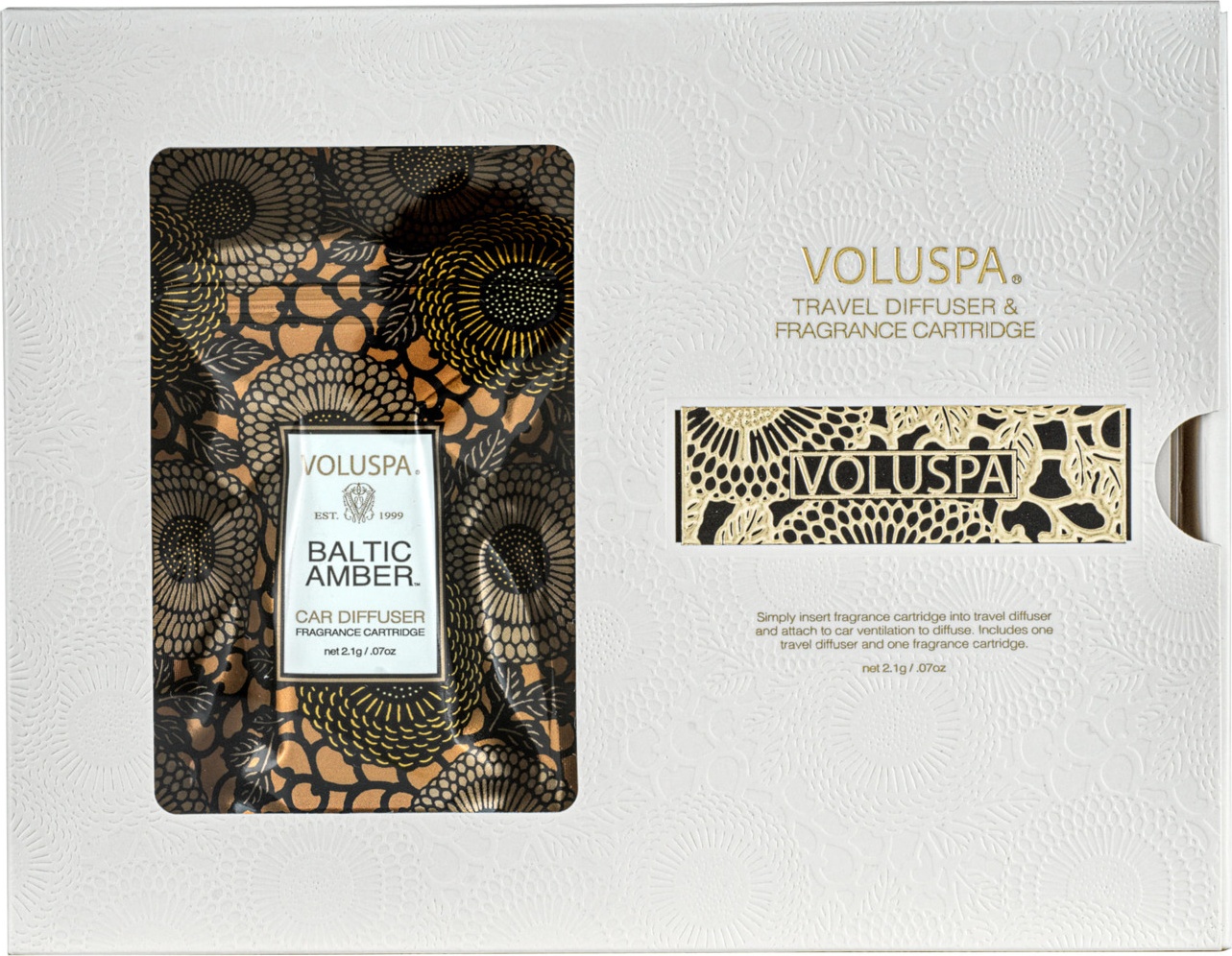 10664261 VOLUSPA Диффузор для автомобиля с картриджем Voluspa "Балтийский янтарь", 8см 