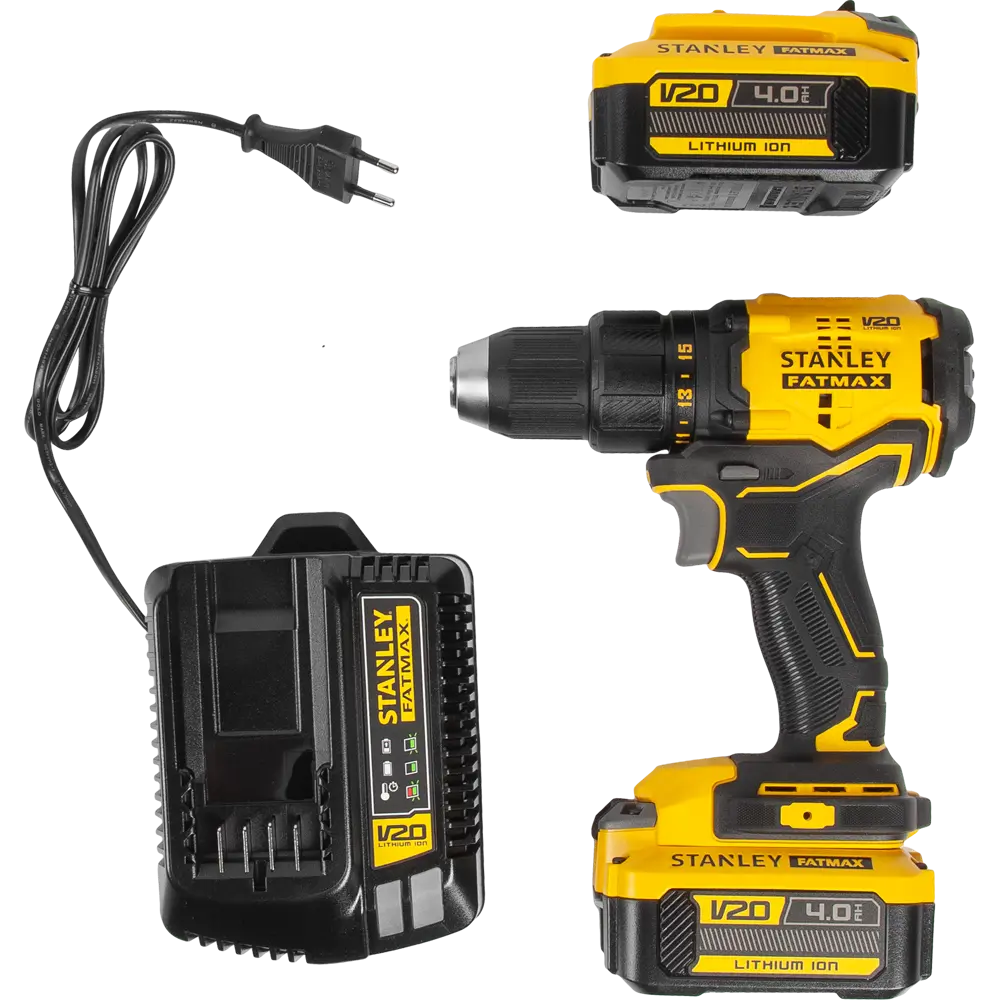 Дрель-шуруповерт аккумуляторная бесщеточная Stanley Fatmax SBD710M2K, 18 В Li-ion 2х4 Ач STLM-2062538 - Вид №4