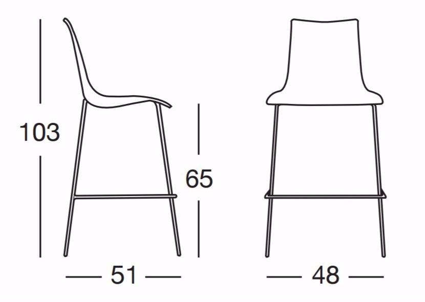 SCAB DESIGN Высокий табурет из поликарбоната Zebra sun-id-1423667 - Вид №1