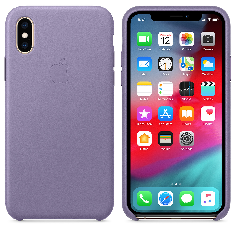MVFR2ZM/A Iphone xs leather case - lilac Apple Santreyd  - Вид №1