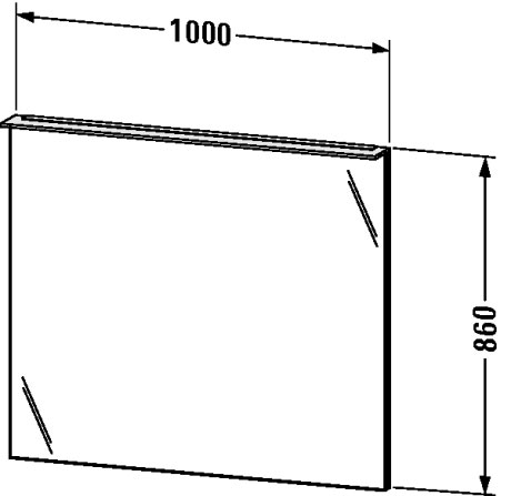 XL749501818 X-Large Зеркало с подсветкой Белый матовый, декор Duravit - Вид №1