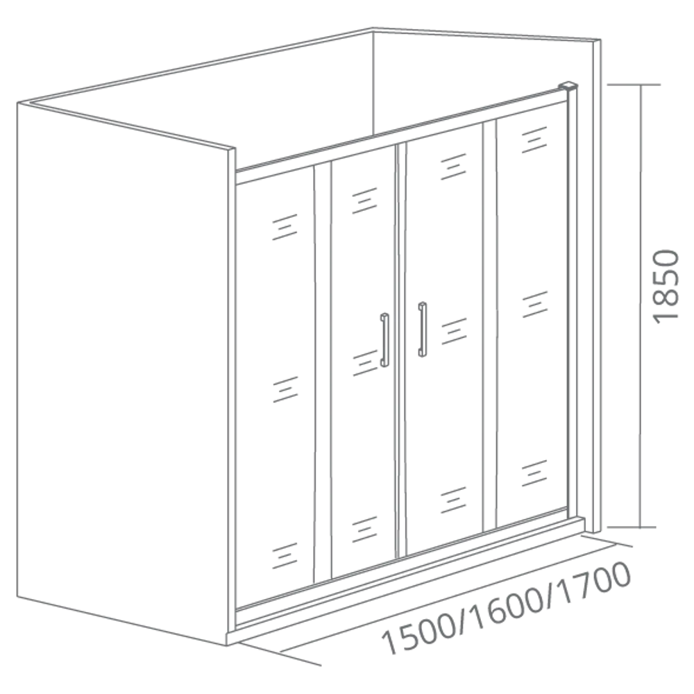 Santreyd Makiato - раздвижное душевое ограждение с двумя дверями 84541153 STLM-0051709 - Вид №6