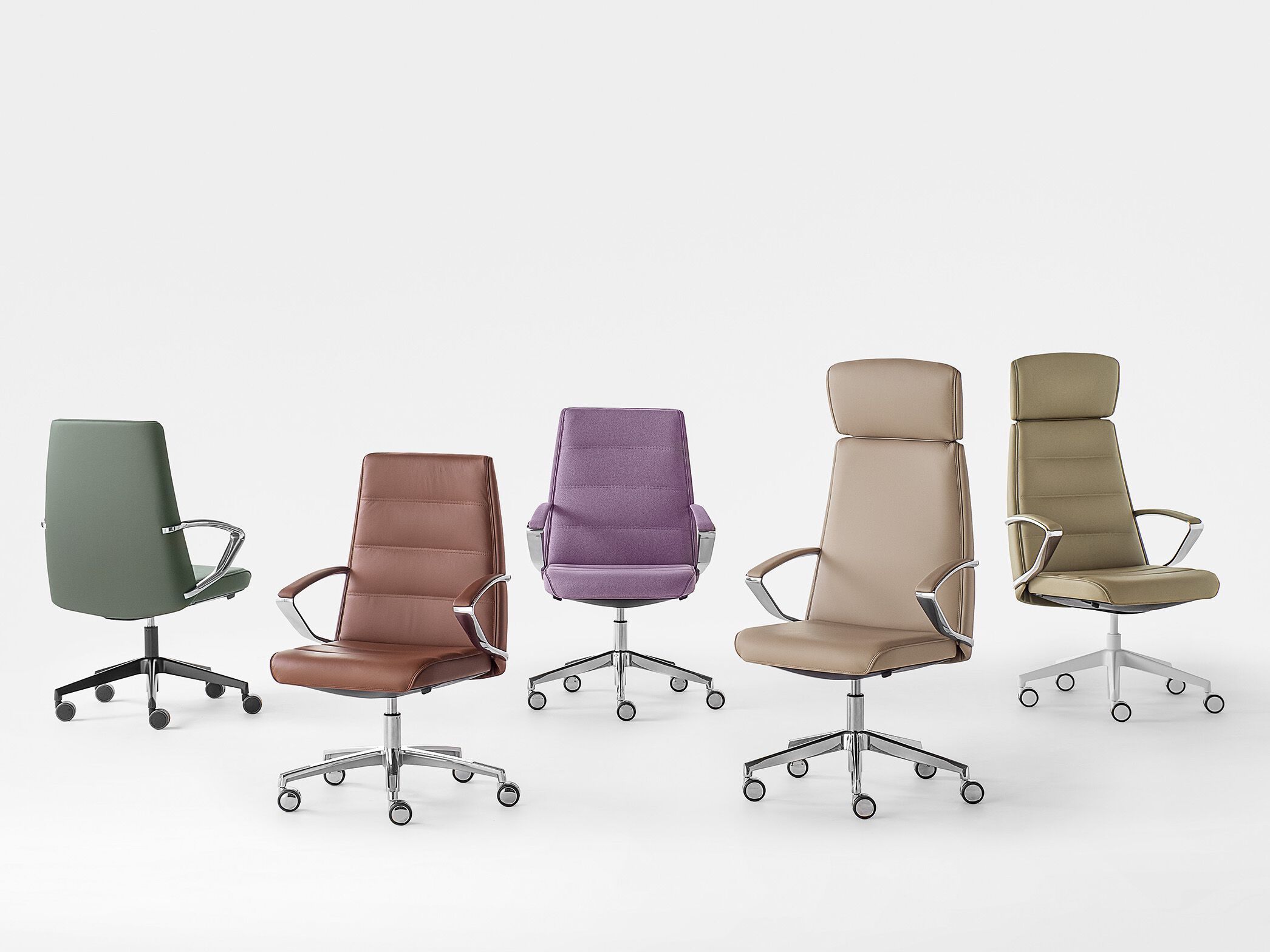 Кожаное вращающееся офисное кресло с высокой спинкой Kastel Klivia ARCH-00143478 - Вид №4