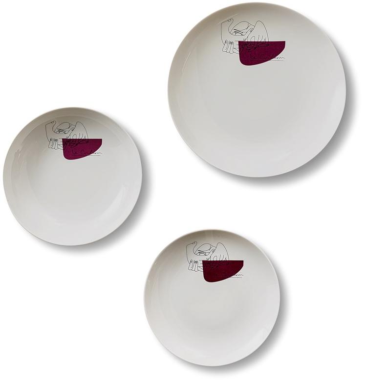 Cassina Суповая тарелка из фарфора Gnr service prunier Gnr 22 - Вид №1