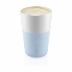 EVA SOLO 501087 Чашки для латте, 360 мл, 2 шт, голубой Фарфор, силикон