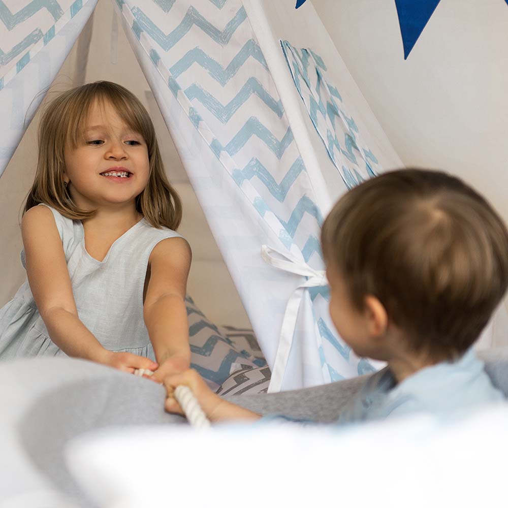 Коврик бомбон игровой Blue Zigzag VAMVIGVAM BLUE ZIGZAG 281567 Голубой Santreyd  - Вид №4