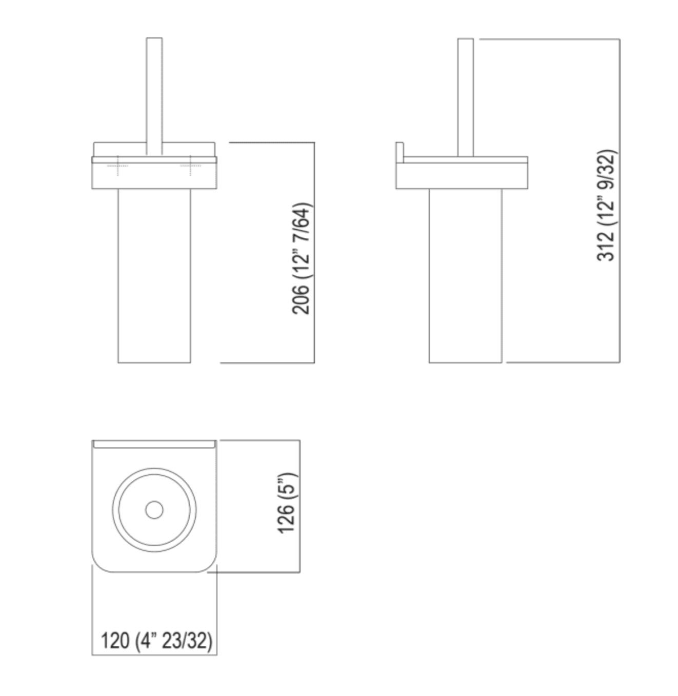 Настенная туалетная щетка из Cristalplant® Agape Memory ARCH-00094403 - Вид №2