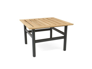 Квадратный стол из алюминия и дерева