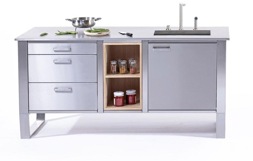 Lgtek Кухня из нержавеющей стали и дерева Window sun-id-1388816 - Вид №1