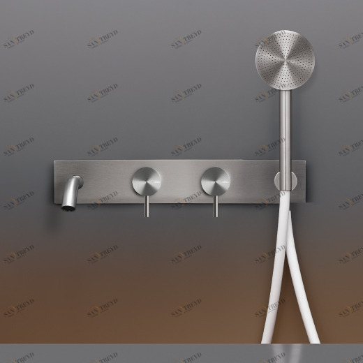 Настенных 2 смесителей, установленных для ванной с носиком L. Максимум. 185 мм и круглый ручной душ диаметром 80 м т  MIL86H CEADESIGN 