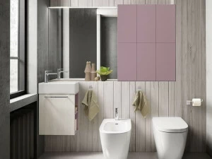 Archeda Тумба под умывальник, лакированная, с зеркалом Light