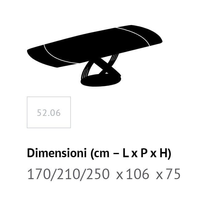 Овальный обеденный стол из стали и дерева Bontempi Casa FUSION ARCH-00070074 - Вид №11