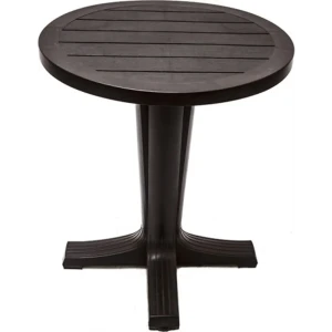 Стол садовый «Прованс» Ø80 см, пластик, цвет шоколадный