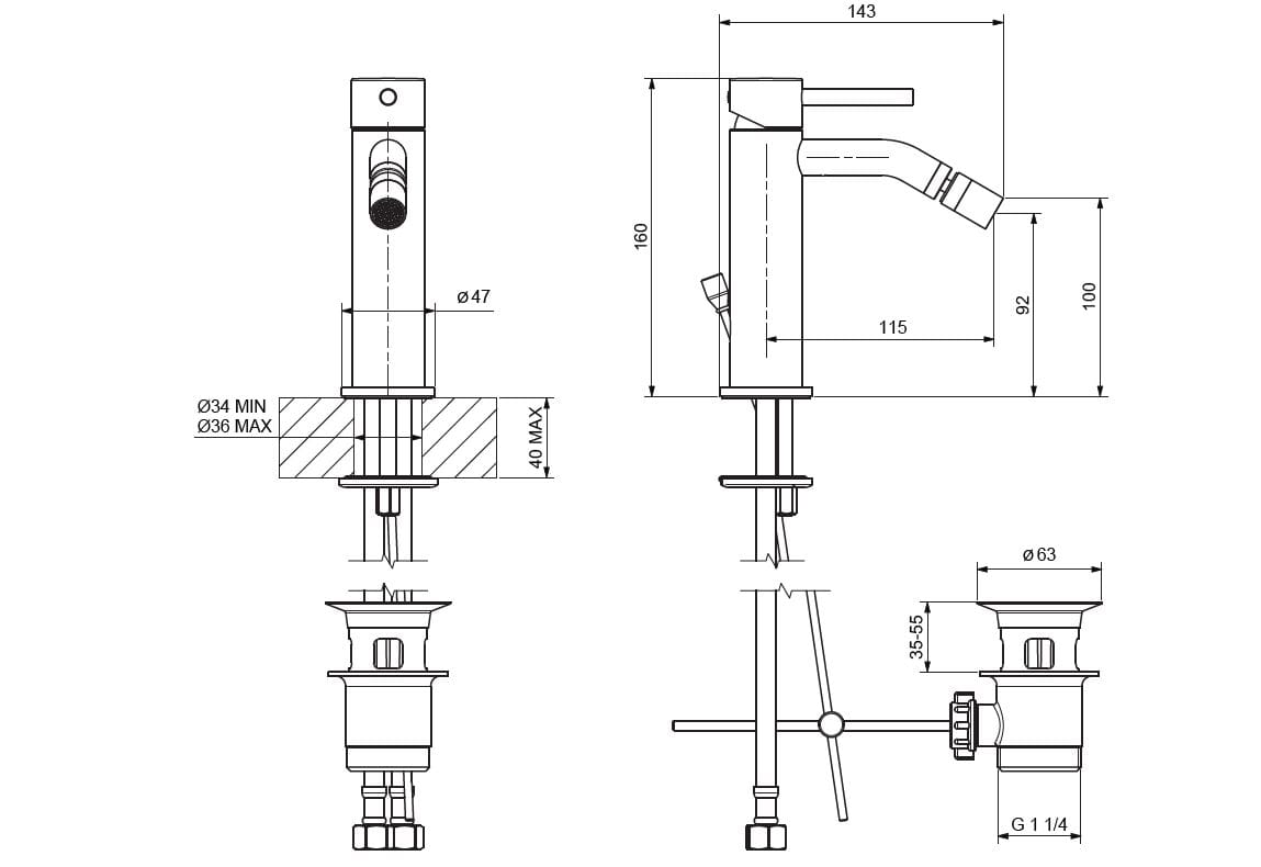 Смеситель для биде с одной ручкой Gaia Mobili Complements ARCH-00045460 - Вид №2