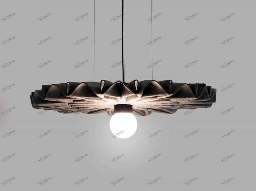 BuzziSpace Подвесная акустическая панель из войлока со встроенной подсветкой Buzzipleat sun-id-1414160