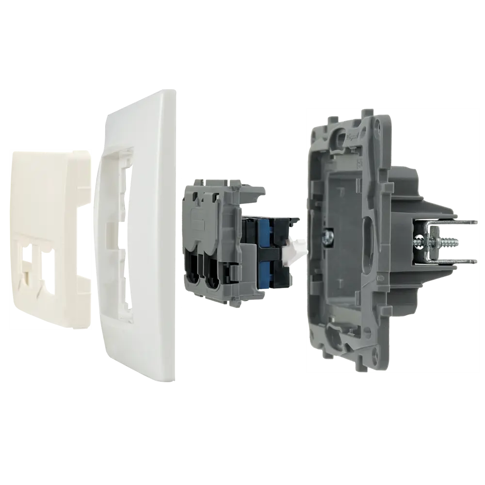 Розетка компьютерная двойная RJ45 категория 6 UTP - Legrand Etika - слоновая кость 82496478 STLM-2125205 - Вид №6
