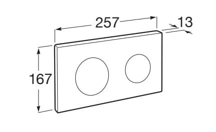 Механическая панель управления туалетом из нержавеющей стали Roca In-Wall Systems ARCH-00059927 - Вид №2