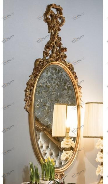 Bellotti Ezio Овальное зеркало из дерева с настенной рамой 3700_luigi xvi 3703