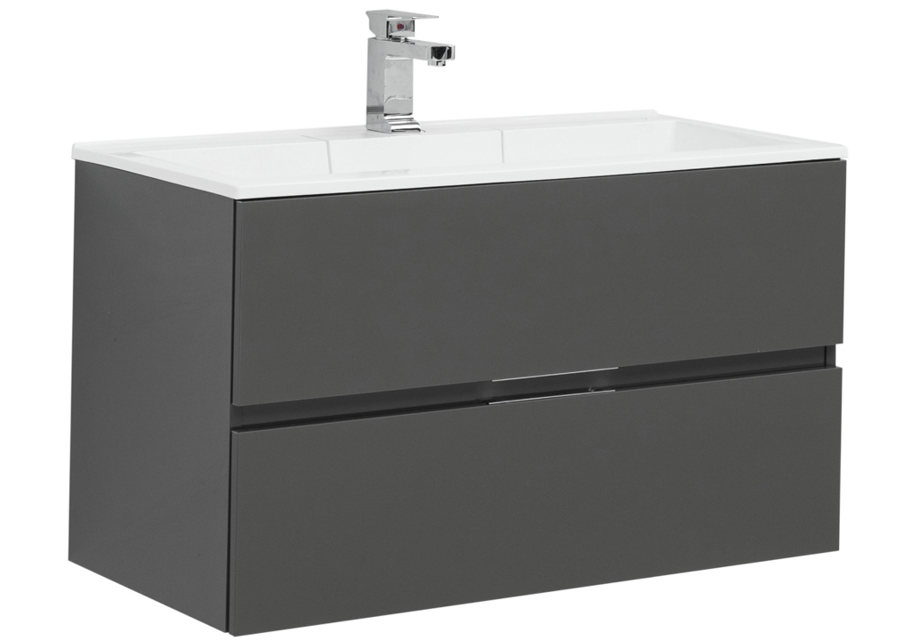 Мебель для ванной Aquanet Алвита 90 серый антрацит 00241388 - Вид №6