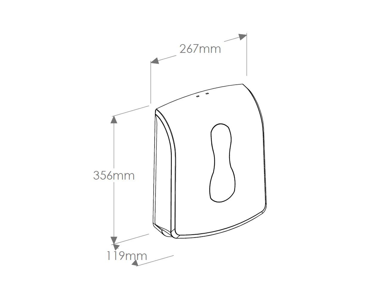 AEB101 ONE SLIM складной полотенцедержатель, АБС-пластик, белый Merida  - Вид №1