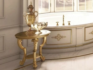 Andrea Fanfani Круглый журнальный столик из листового золота Opera 6002/t