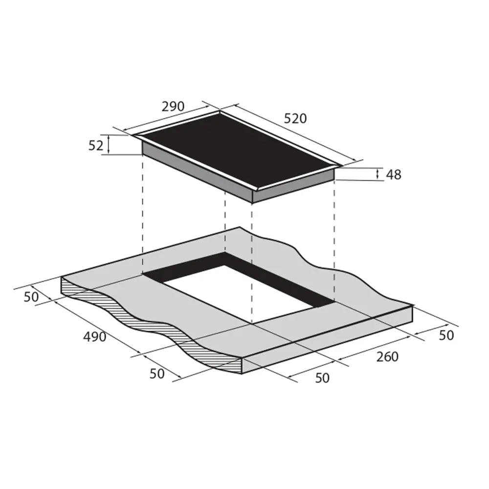 Стеклокерамическая варочная панель Zugel ZEH290C 29x5.2x52 см 2 конфорки цвет серый STLM-2200591 - Вид №4