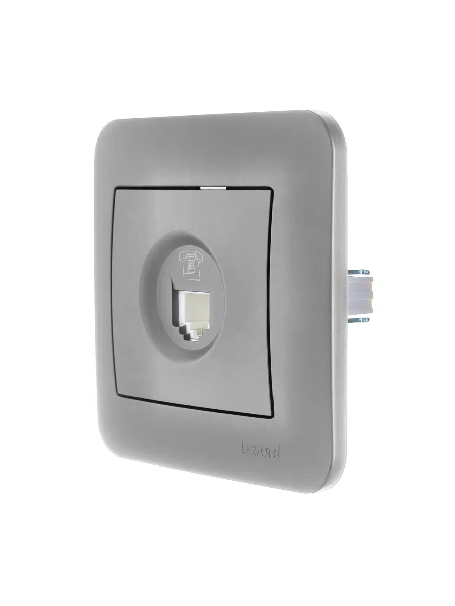 ASTI Розетка телефонная евро платина LEZARD 7081-3535-137