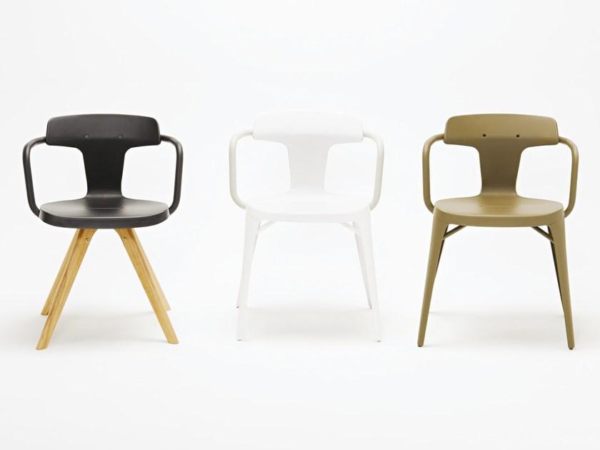 Tolix Штабелируемый стул из нержавеющей стали с подлокотниками sun-id-1450628 - Вид №3