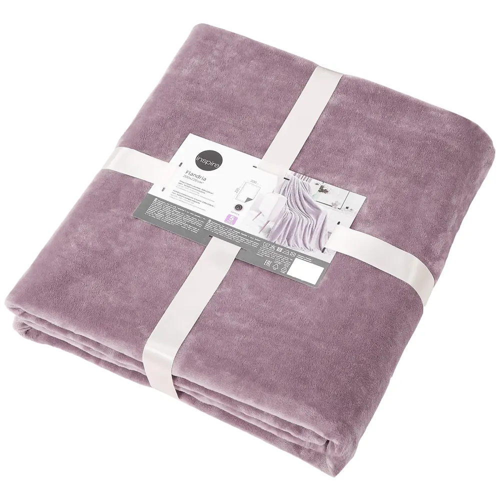 Плед Inspire Flandria 200x220 см микрофибра цвет пыльная роза Santal 4 89025373 STLM-2088409 - Вид №2