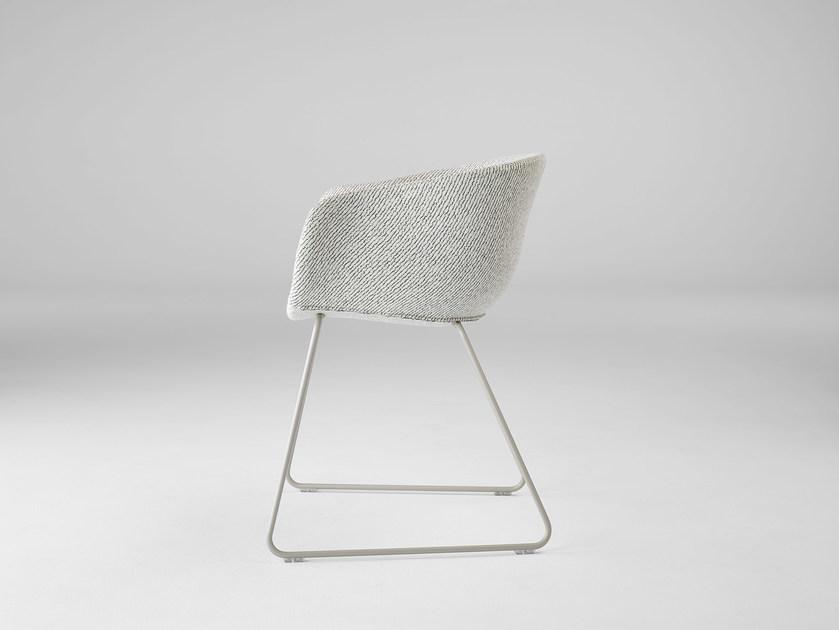 ONDARRETA Тканевый стул на санках с подлокотниками Bai sun-id-1516532 - Вид №1