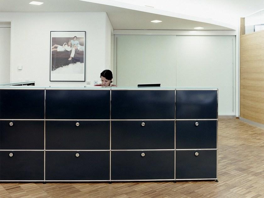 USM Низкомодульный офисный шкаф для хранения из металла Usm haller system sun-id-1380981 - Вид №32