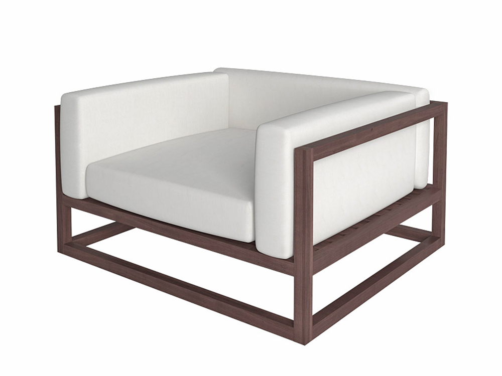 Уличное кресло Palermo FURNITERA  120376 Белый;коричневый  - Вид №1