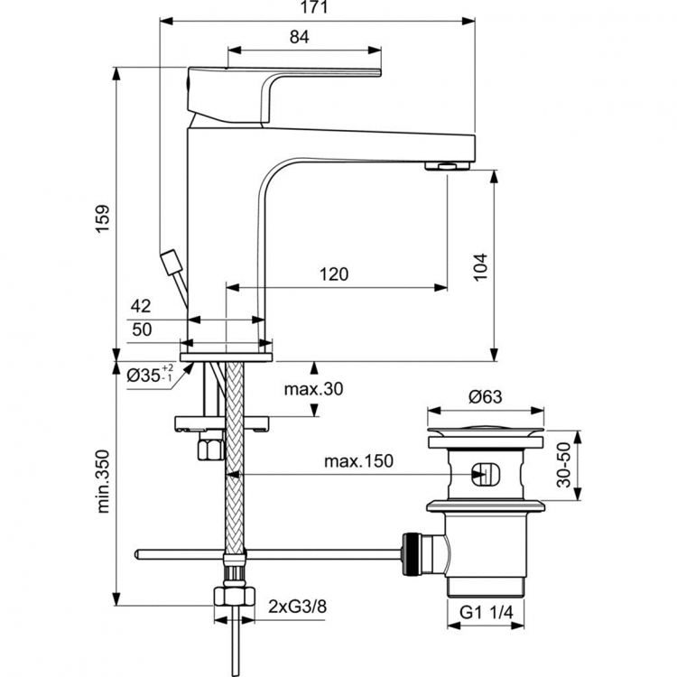 BC686AA Смеситель для раковины Ideal Standard CERAFINE D - Вид №5