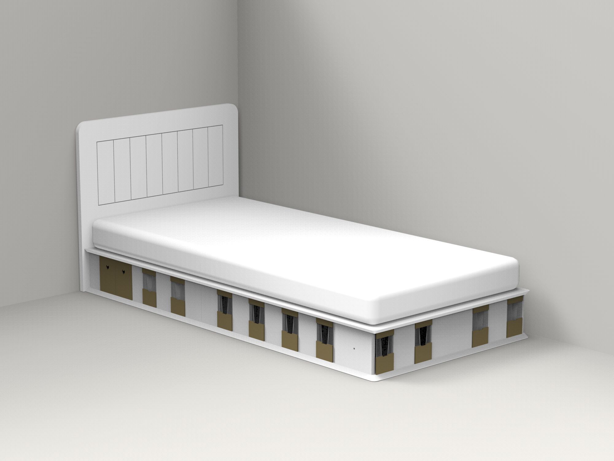 Односпальная кровать из МДФ Mathy by Bols STABLE ARCH-00033134 - Вид №15