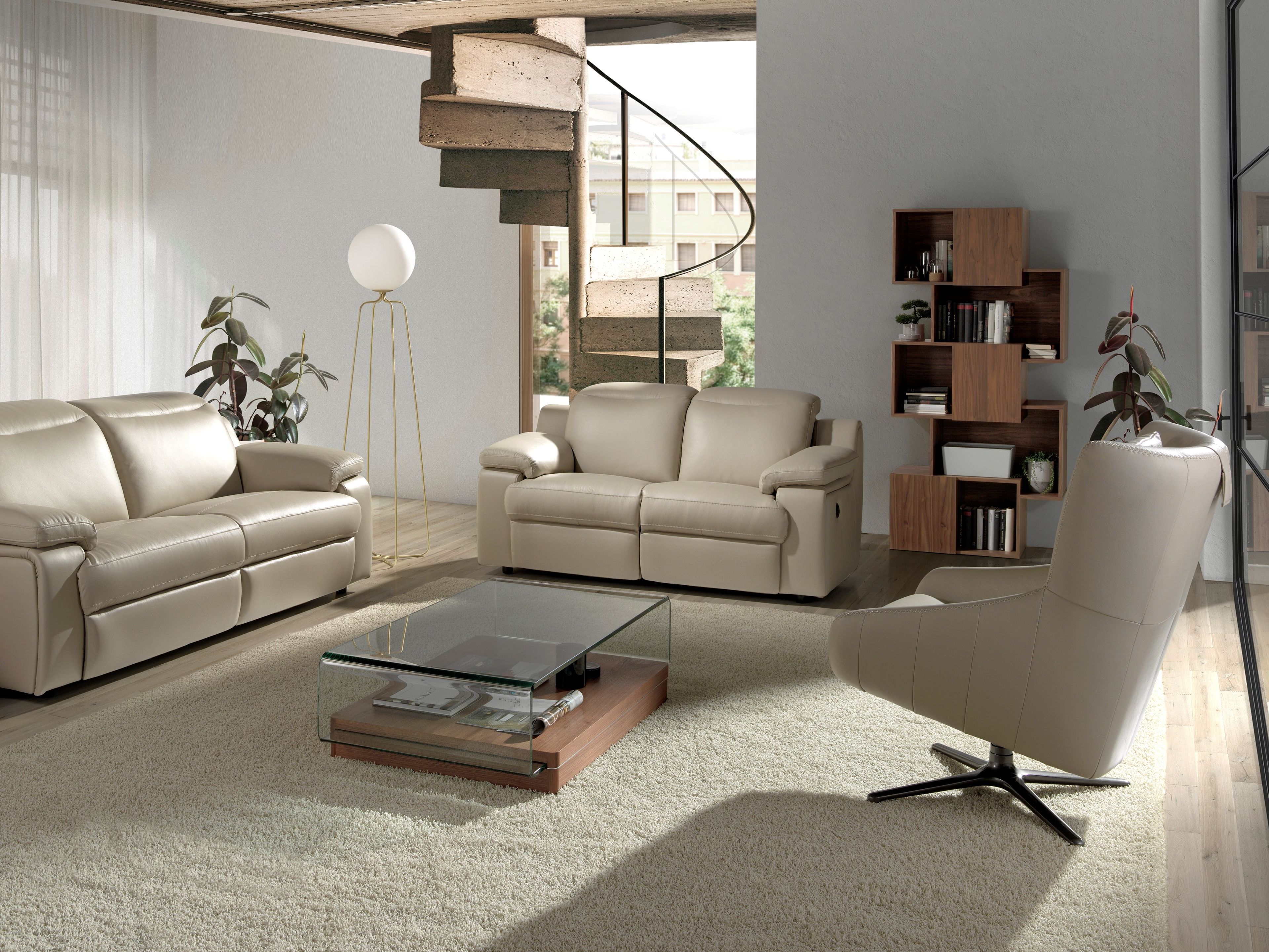 Кожаное вращающееся кресло с подлокотниками Angel Cerda 5090 ARCH-00094936 - Вид №6