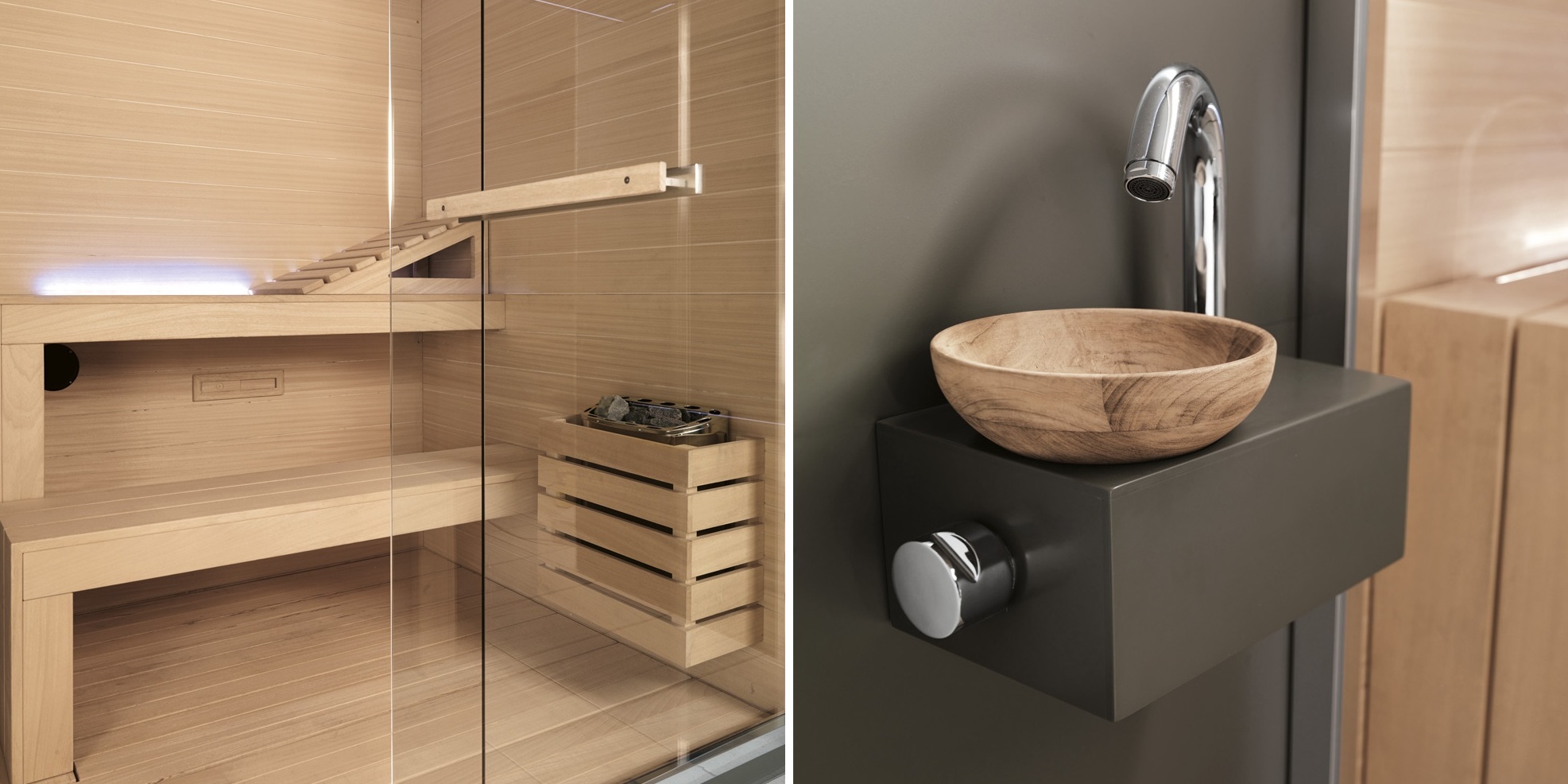 СПА: ХАМАМ С ДУШЕМ И САУНА 310 УГЛОВАЯ ETHOS Gruppo Geromin SSAET6E3DH - Вид №3