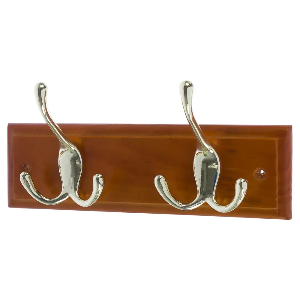 Вешалка настенная для одежды 2/3 крючка 22х9.5х7 см цвет темная сосна LARVIJ STLM-2113835