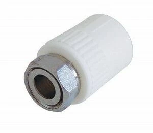 Муфта комбинированная KALDE D25х3/4" с накидной гайкой белая