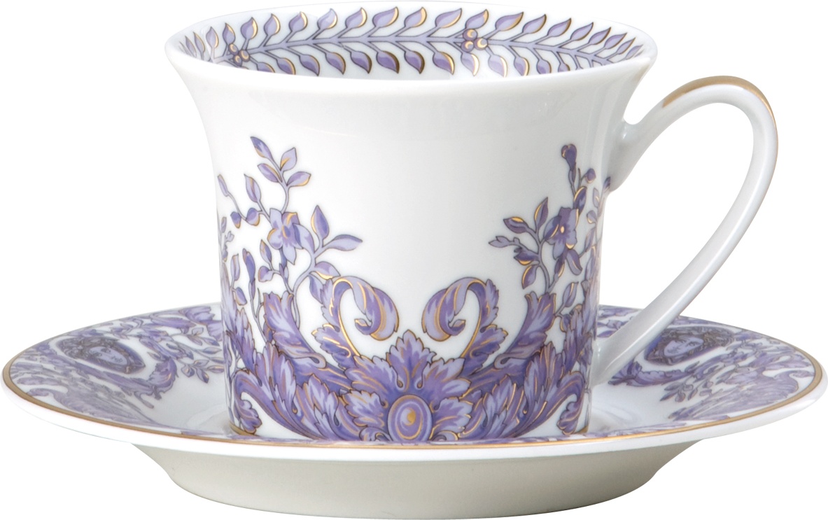 10527228 Rosenthal Versace Чашка для эспрессо с блюдцем Rosenthal Versace Большой Дивертисмент 100мл, фарфор Фарфор 