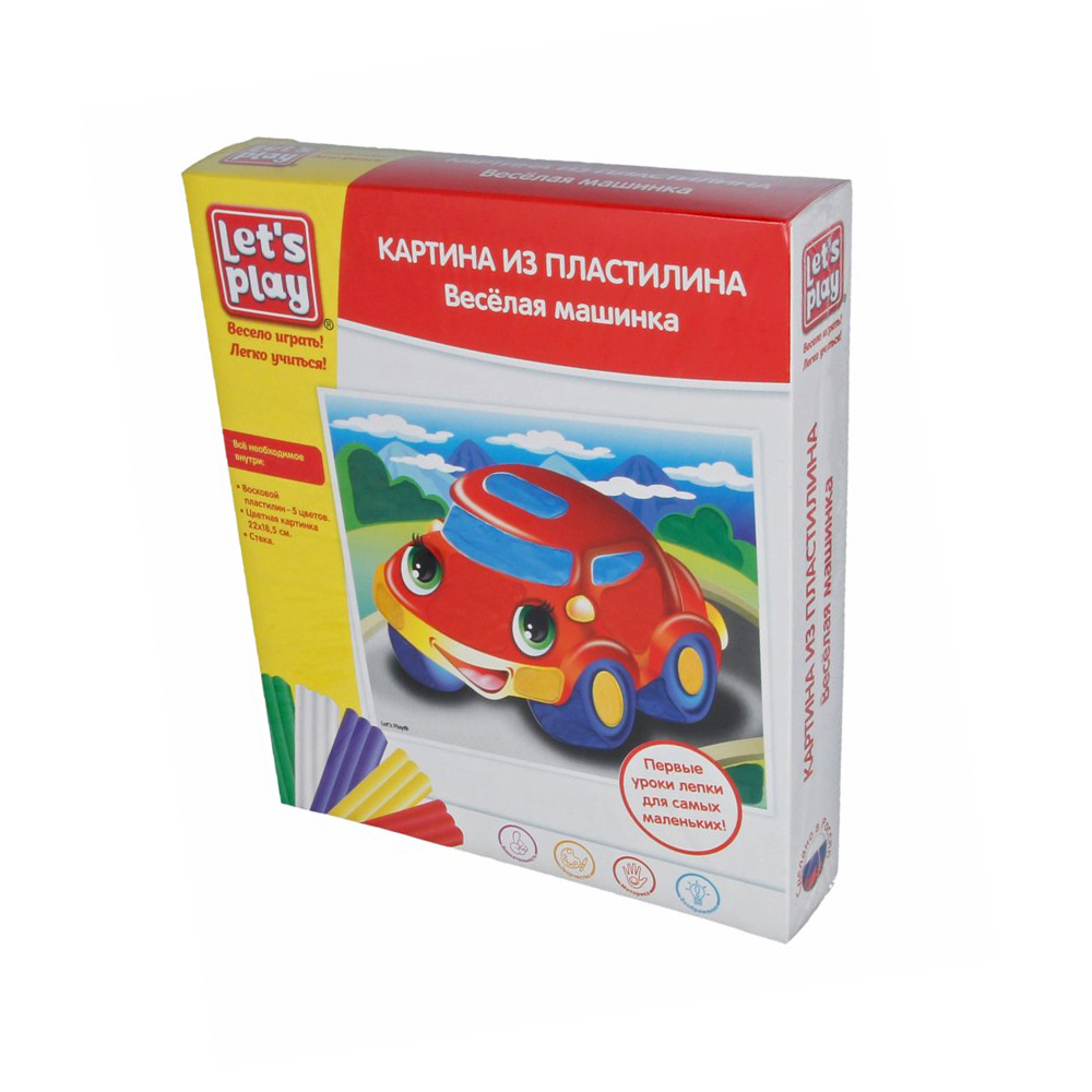 35232 Наборы с мягким пластилином № 1 22х18,5 см "Машинка" Let`s Play 