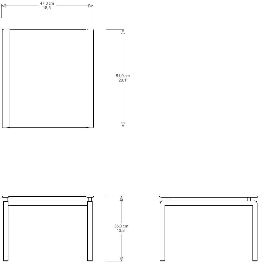 TRIBÙ Садовая подставка для ног квадратная из батилина® Natal alu 05990 - Вид №3