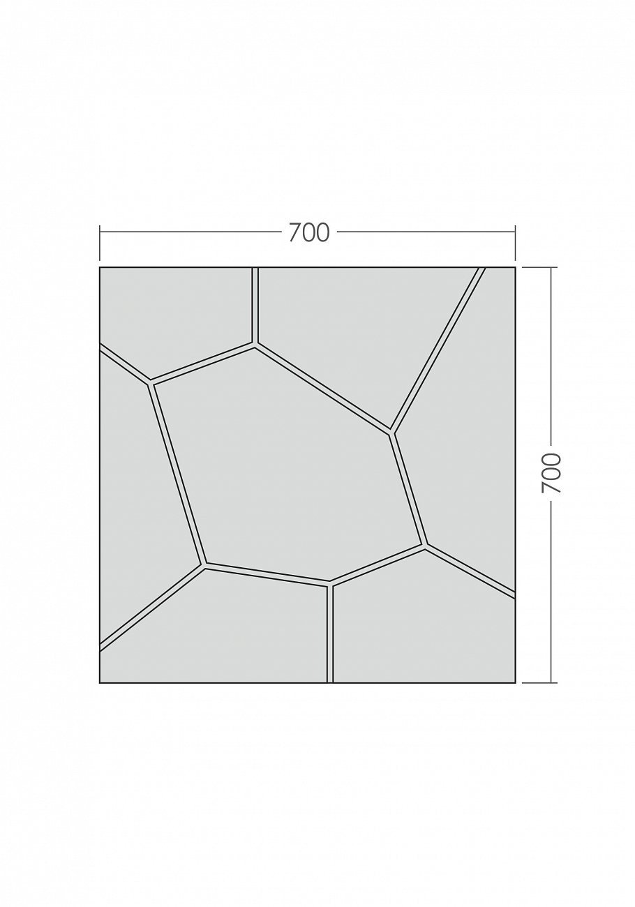 Зеркало большое квадратное бежевое "Слоу-2" GRAUM ДИЗАЙНЕРСКИЕ 304104 Белый  - Вид №6