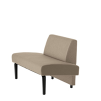 Ambit 1050 Модульная система сидений. Сиденье и спинка с обивкой. Ноги из литого алюминия. Линейное модульное сиденье L 120 см и спинка L 80 см, высота спинки 76 см. Et al. Ambit