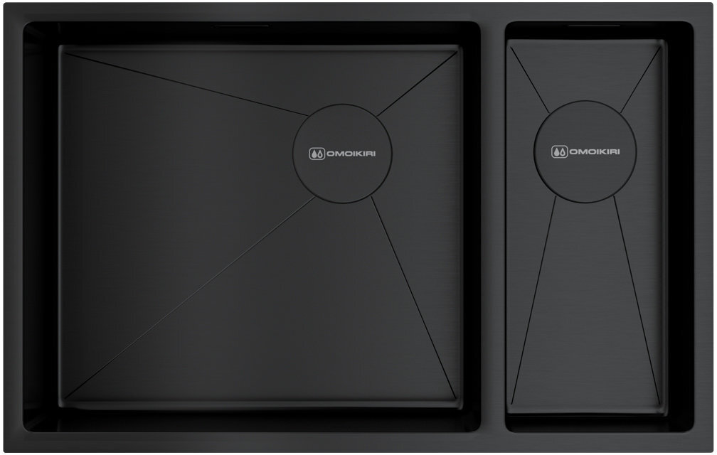 Кухонная мойка Taki 69-2-U/IF Side GB-L OMOIKIRI