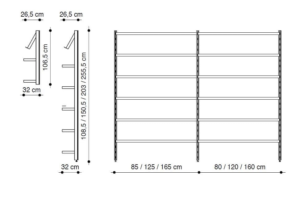 Секционный настенный книжный шкаф Caimi Brevetti ARCH-00062785 - Вид №10