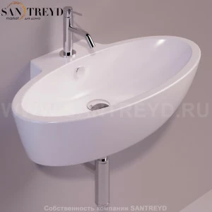 LFT34BIANCO Подвесная раковина настенная овальная Simas LFT Spazio белая